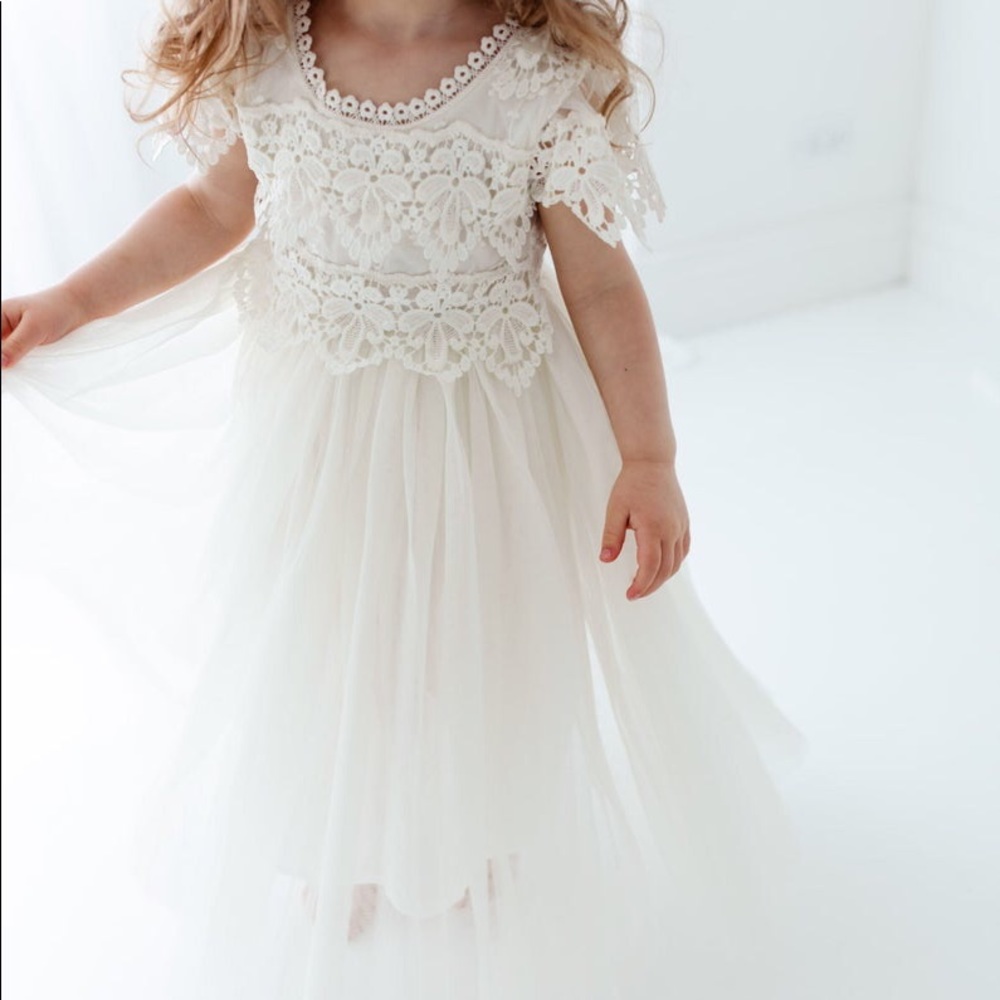 Bohemian Flower Girl Dress